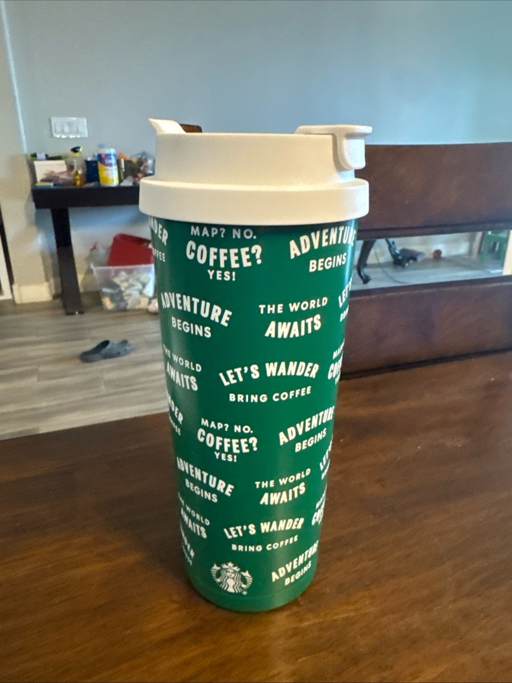 Starbucks Green Adventure Insulated Travel Tumbler with White Lid